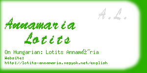 annamaria lotits business card